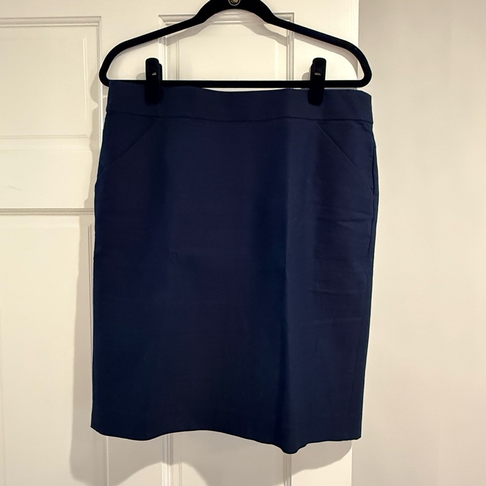 J. Crew Dark Blue Pencil Skirt